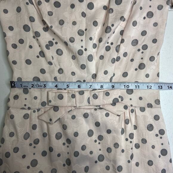 Tatyana Pin-Up Dress Women's Small Pink Grey Polka Dot Retro‎ Vintage 60s Style - Picture 13 of 16